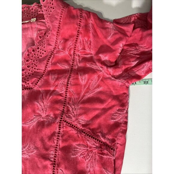 Soft Surroundings Deidre Womens Eyelet Tunic Top Size M Floral Embroidered Boho - Picture 4 of 6